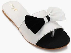 Bow Accent Slip-On Sandals