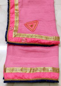 💓😍New Beautiful Pink Saree💓😍