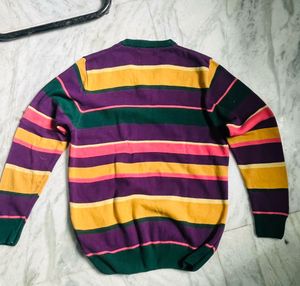 Monte Carlo Striped V-Neck Sweater