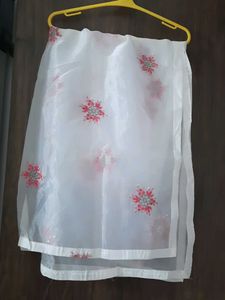 Elegant Embroidered White Kurti