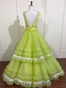 Lime green gown