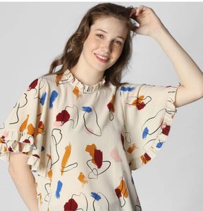 Vero Moda Kaftan Sleeve Printed Top