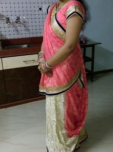 Half Net Saree (Chaniyacholi Look Sare