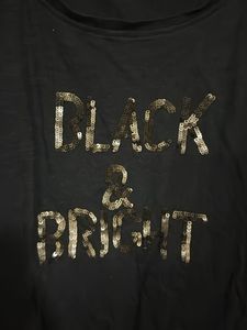 Black &amp; Bright Sequin Tee