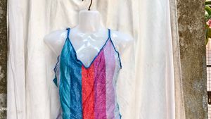 152812. Striped Colorful Swimsuit