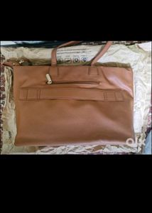 Caprese Tan Structured Shoulder Bag
