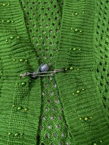 Green Boho Crochet Cardigan
