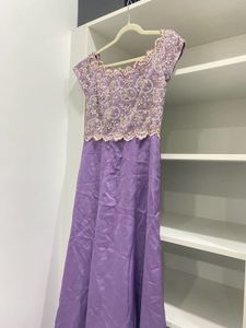 Lavender Lace Embroidered Gown