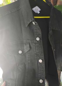 Gopudu Black Classic Denim Jacket
