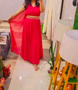 Shoulder Straps Fit And Flared Maxi Ethnic Dress