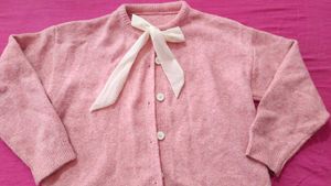 Pink Knit Cardigan