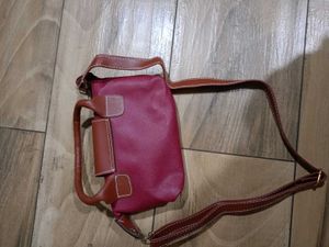 Stylish Maroon Crossbody Bag 🛍️ With Tab Strap