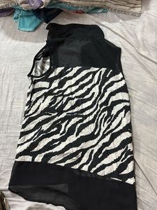 Zebra Print Sleeveless Top