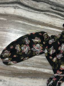 Backless Floral Print Blouse