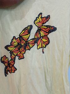 Yellow Butterfly Graphic Tee