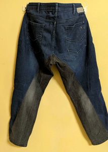 Unique Two-Tone Denim Jeans