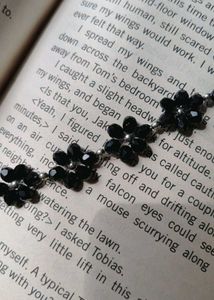 Black Foral Beaded Bracelets