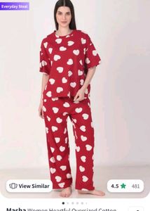 Red Heart night  dress