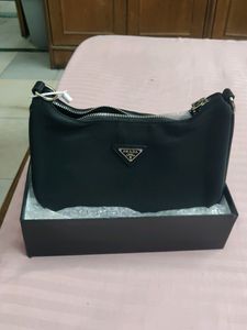 PRADA INSPIRED BLACK POCHETTE WITH  POUCH