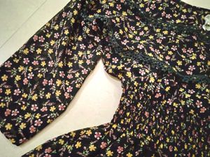 Softgirlyy Floral Print Sheer Blouse Croptop
