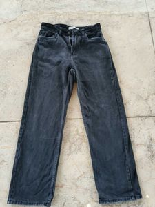 Zara Charcoal Grey Wide Leg Denim