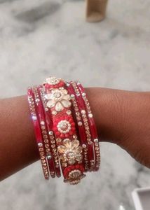 Red &amp; Gold Bangles