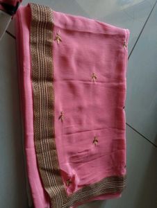New Saree With Unstitched Blouse piece