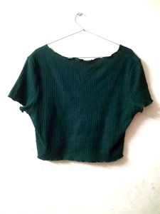 Cute Green Crop Top