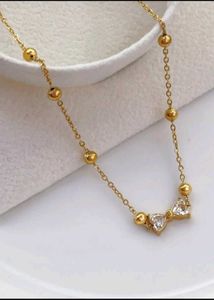 Gold Bow Necklace