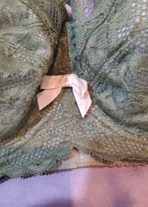 green fancy bra