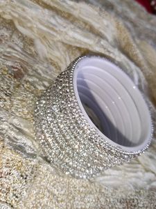 2.4 White Stone Bangles