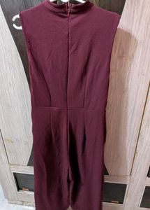 Burgundy Sleeveless  Dress
