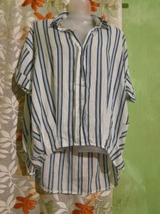 Striped High-Low Shirt