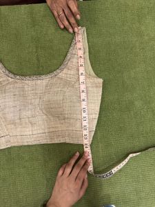 Khadi Beige Linen Blouse ✨