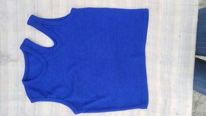 blue crop top