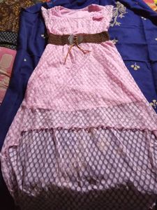 Beautiful Pink Colour Drees