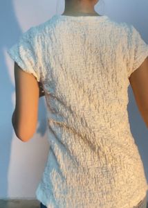 White Beaded Top