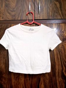 H&m white crop top