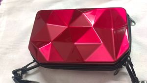Geometric Maroon Crossbody Bag