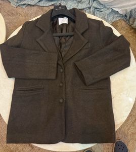 Stylish Brown Wool Blend Blazer