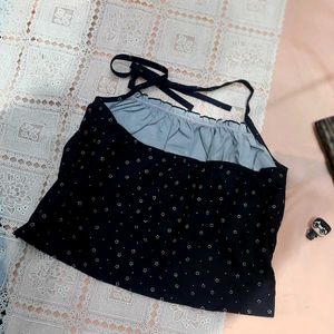 Cute Black Star Cami Top