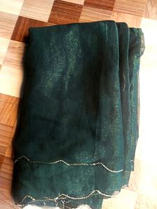 Green Embroidered Saree