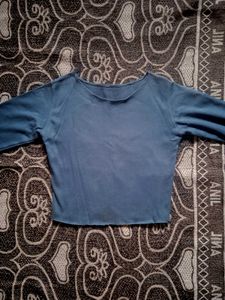 Blue Long Sleeve Top