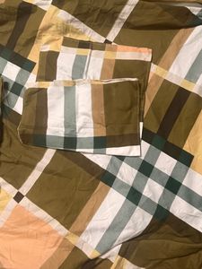 Fitted Double Bedsheet With 2 Pillow Covers