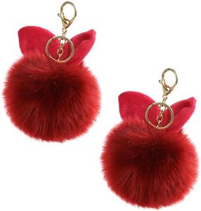 Rabbit Fur Keychain