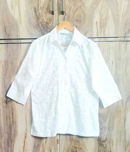 White Designer Shirt Size-38