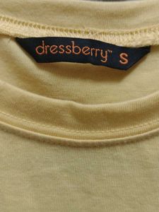 Yellow Cropped Back Cut-out Ruched T-Shirt