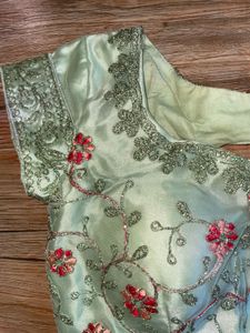 Mint Green Embroidered Lehenga