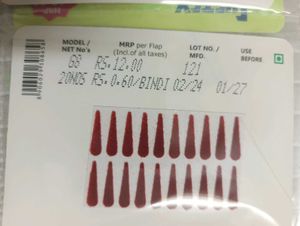 Eyetex Pallavi Red Colour Bindi