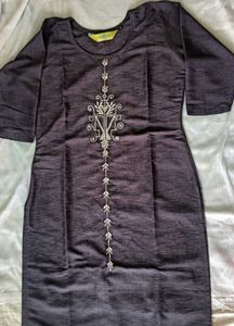 Embroidered Black Top